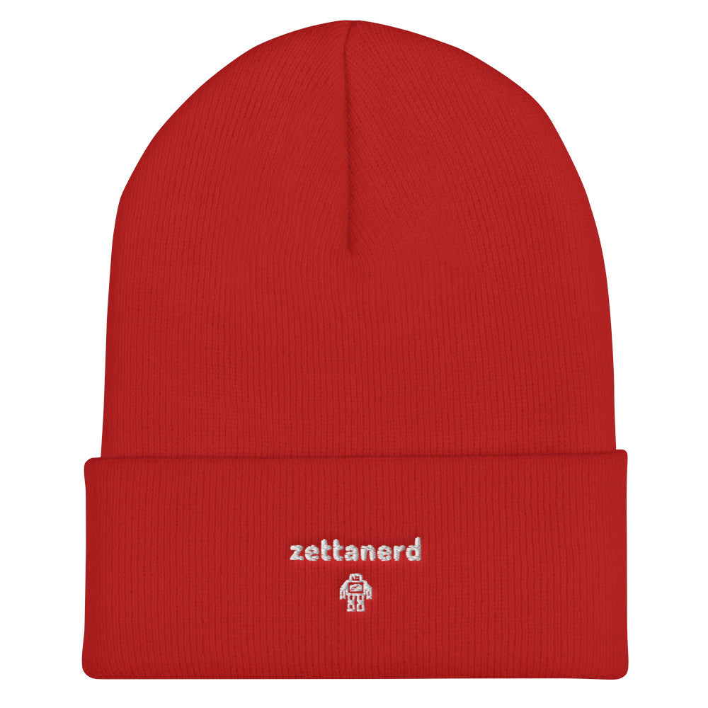 Zettanerd Kablamo Cutout Cuffed Beanie - Red